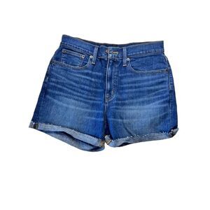 J. Crew Women's Blue Pacific Wash High-Rise Denim Shorts Size 28 NWT